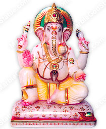 Manufacturers Exporters and Wholesale Suppliers of Marble Ganpati Statue Jaipur Rajasthan